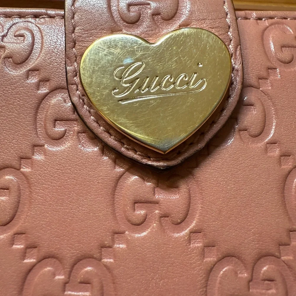Gucci Pink Leather Compact Wallet - Picture 3 of 9